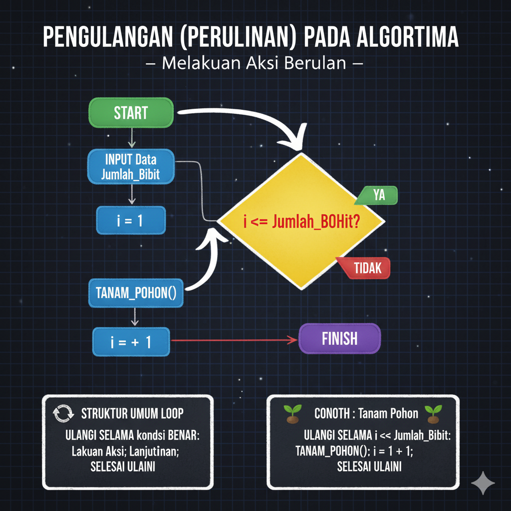 Mengulang Pekerjaan: Memahami Perulangan dalam Algoritma