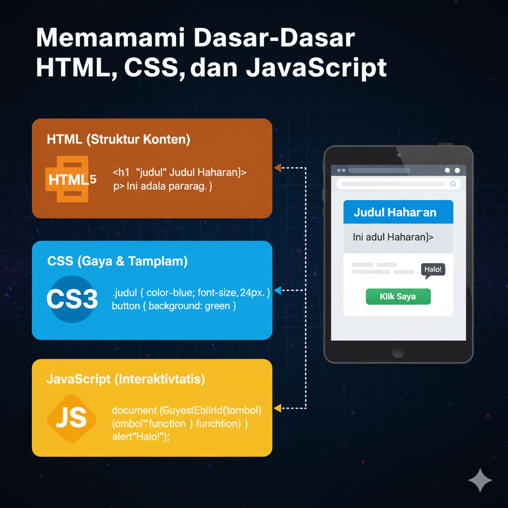 Memahami Dasar-Dasar HTML, CSS, dan Javascript: Bahasa Pembentuk Halaman Web